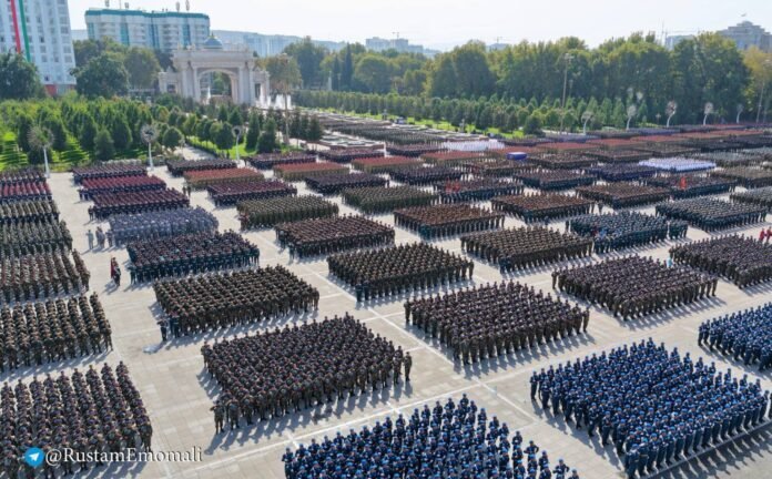 Emomali Rahmon Addressed Military Personnel